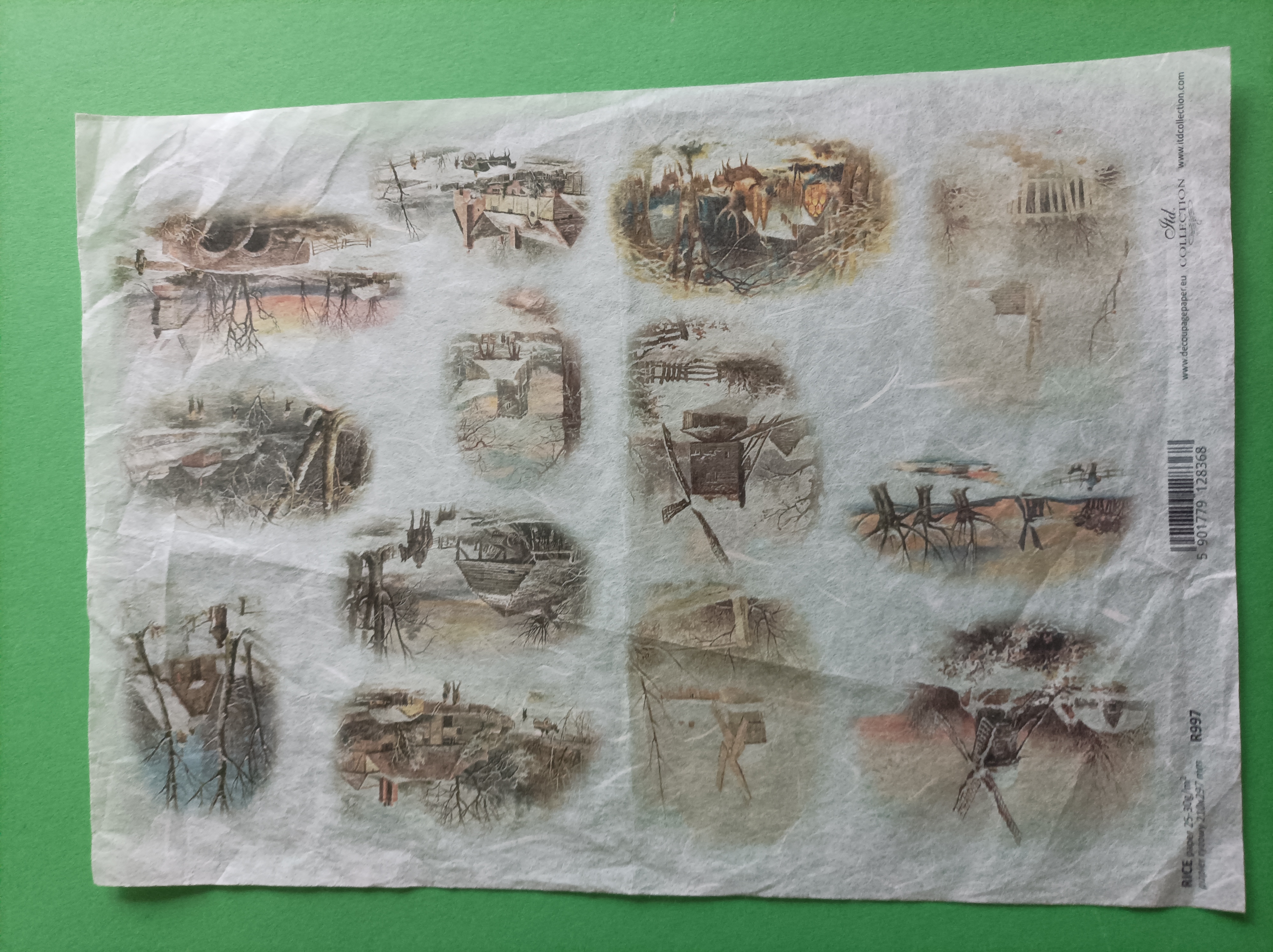 Ryžový papier veľkosť A4 zimná krajina 2