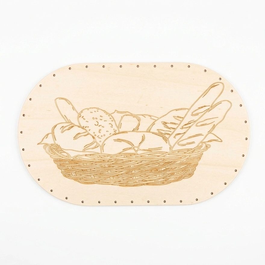 Dno preglejka ovál gravírované pečivo 30x18cm
