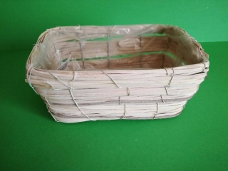 Prútený kvetináč obdĺžnik bieli 22 x 15 x 10 cm