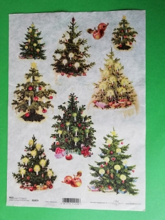 Ryžový papier veľkosť A 4 vianočný stromček