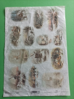 Ryžový papier veľkosť A4 zimná krajina 2