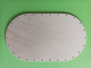 Dno s dvojdierkami preglejka breza ovál 30x20cm