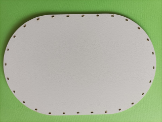 Dno sololit biely s dvojdierkami ovál 30x20cm