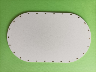 Dno sololit biely s dvojdierkami ovál 30x18cm