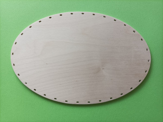 Dno s dvojdierkami preglejka breza elipsa 30x20cm