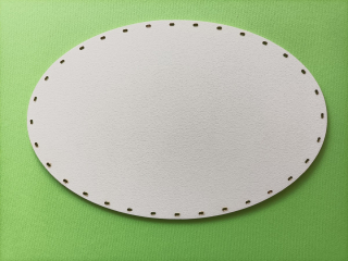 Dno s dvojdierkami preglejka breza elipsa 30x20cm